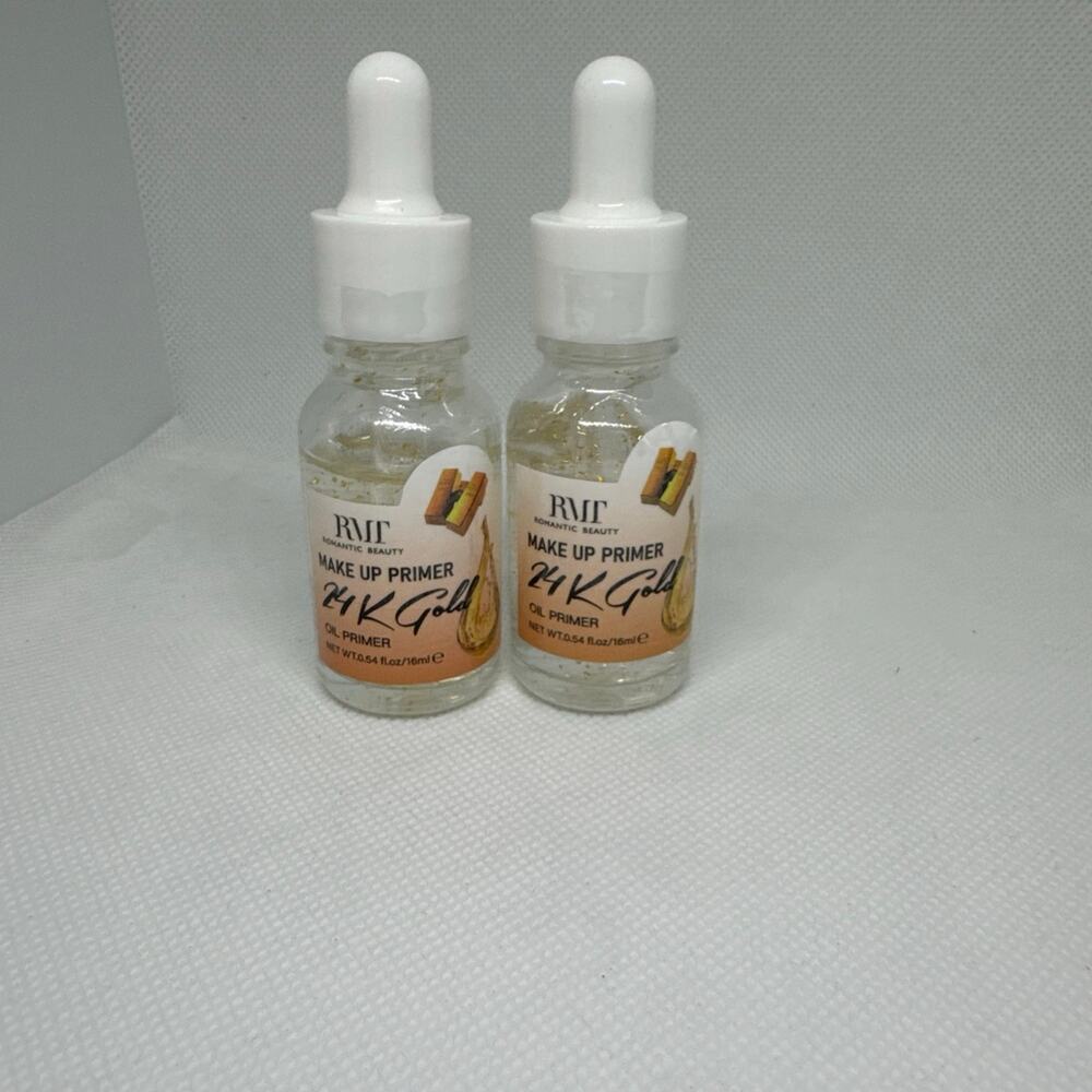 MAKE UP PRIMER 24k Gold  Oil Primer By Romantic Beauty Set Of 2